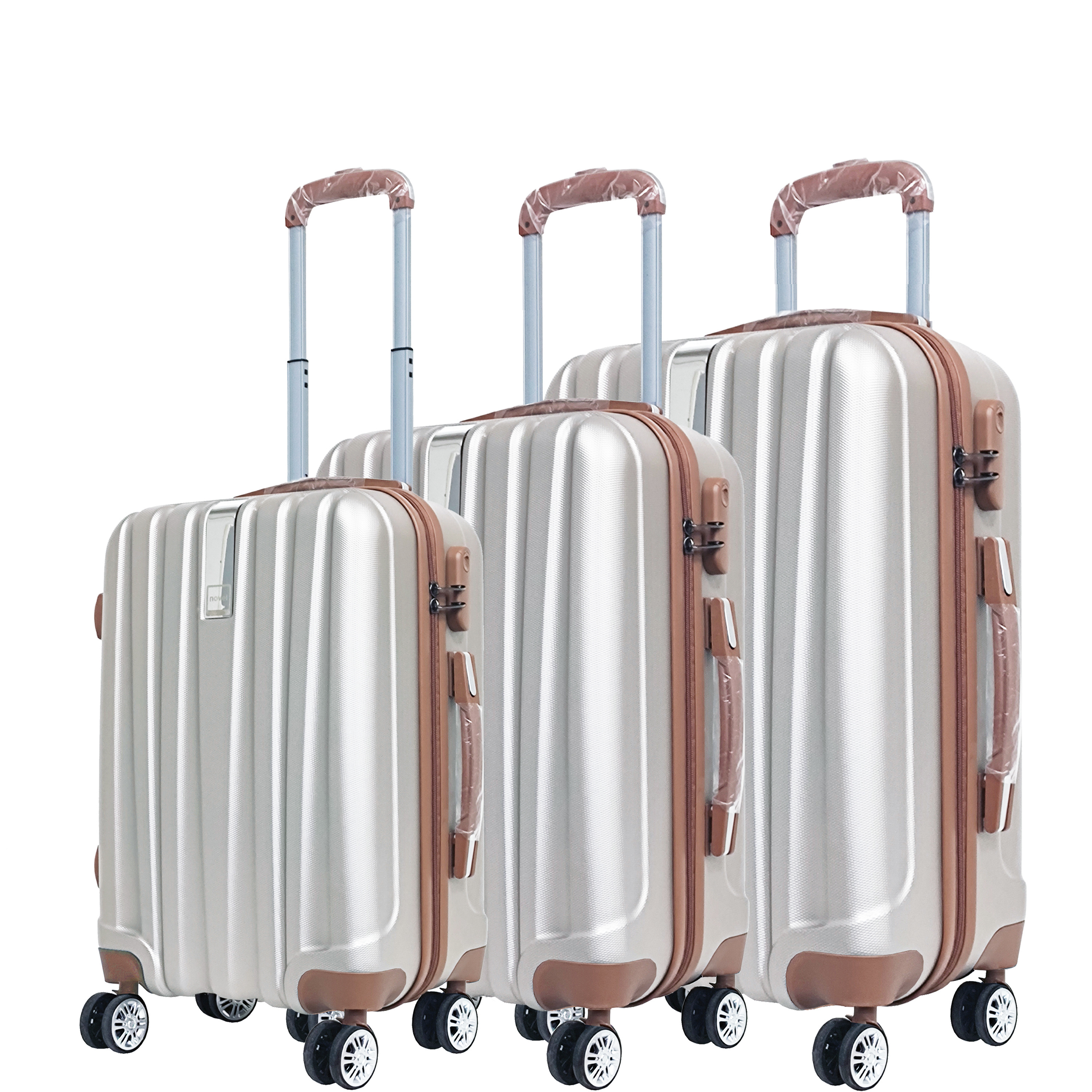 Customized Travel Luggage ABS Wholesale Suitcase 3 Pieces Set Luggage