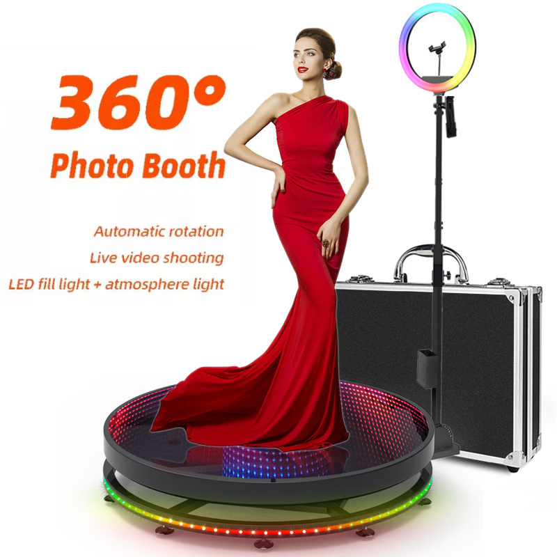 2022 Best Explosive Goods Automatic 360 Degree Slow Motion Rotating Portable Selfie 360 Video Photo Booth Kiosk