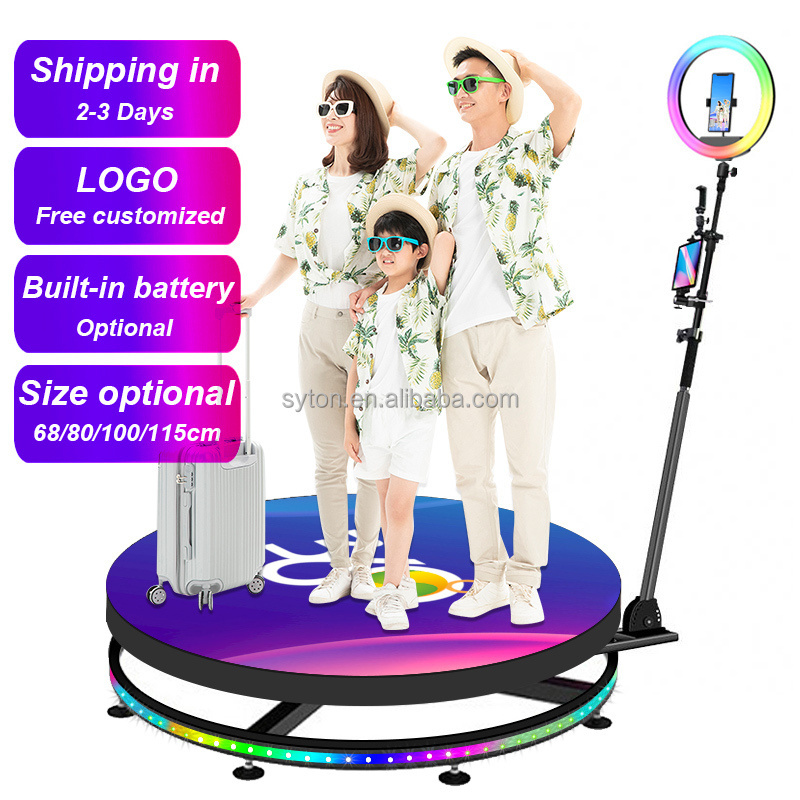 2022 Best Explosive Goods Automatic 360 Degree Slow Motion Rotating Portable Selfie 360 Video Photo Booth Kiosk