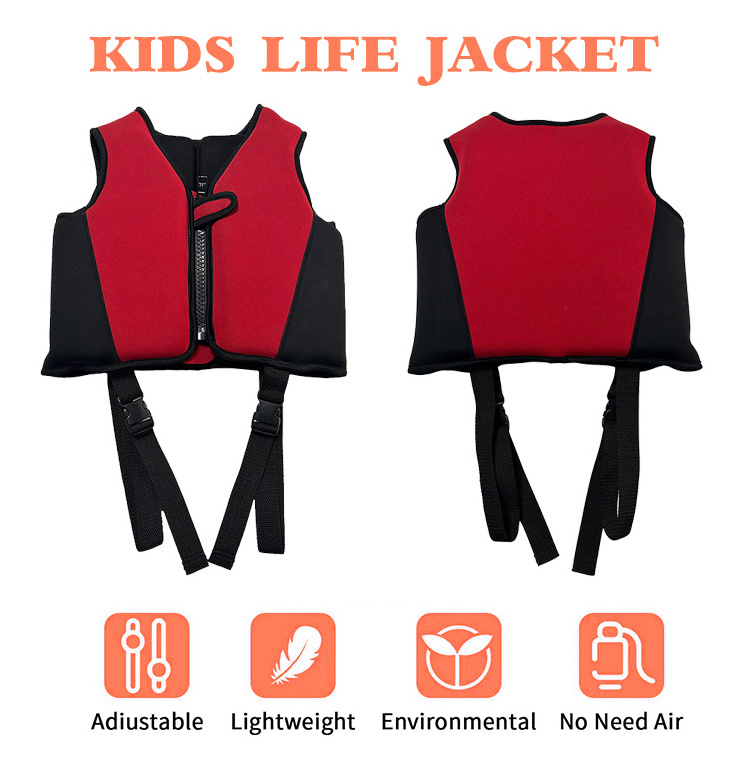 Kids Neoprene Floating Vest Swimming Pool Toddler Swim Vest Adjustable Safety Strap Children Life Jacket