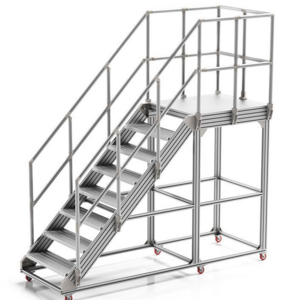 Aluminum Platform Mobile Work Platform catwalks stairway step ladder walkways transfer maintenance platform