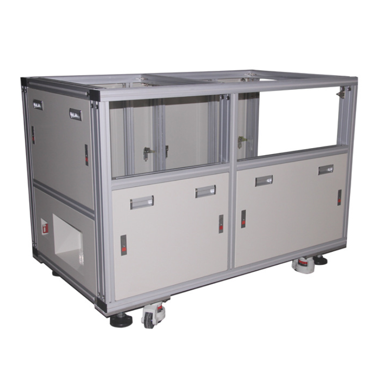 Aluminum profile cabinet Non-standard aluminum profile cabinet dust protection Aluminum alloy workbench cabinet manufacturer