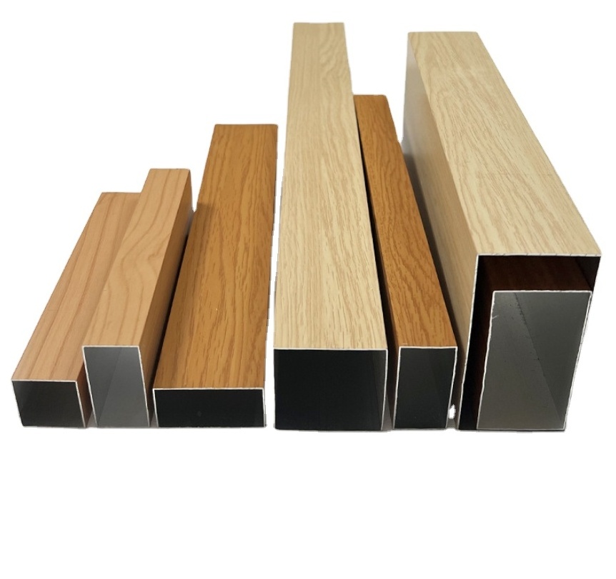 Wood grain powder coating aluminium profile accessories new design wood grain aluminium sliding window wood colour aluminium