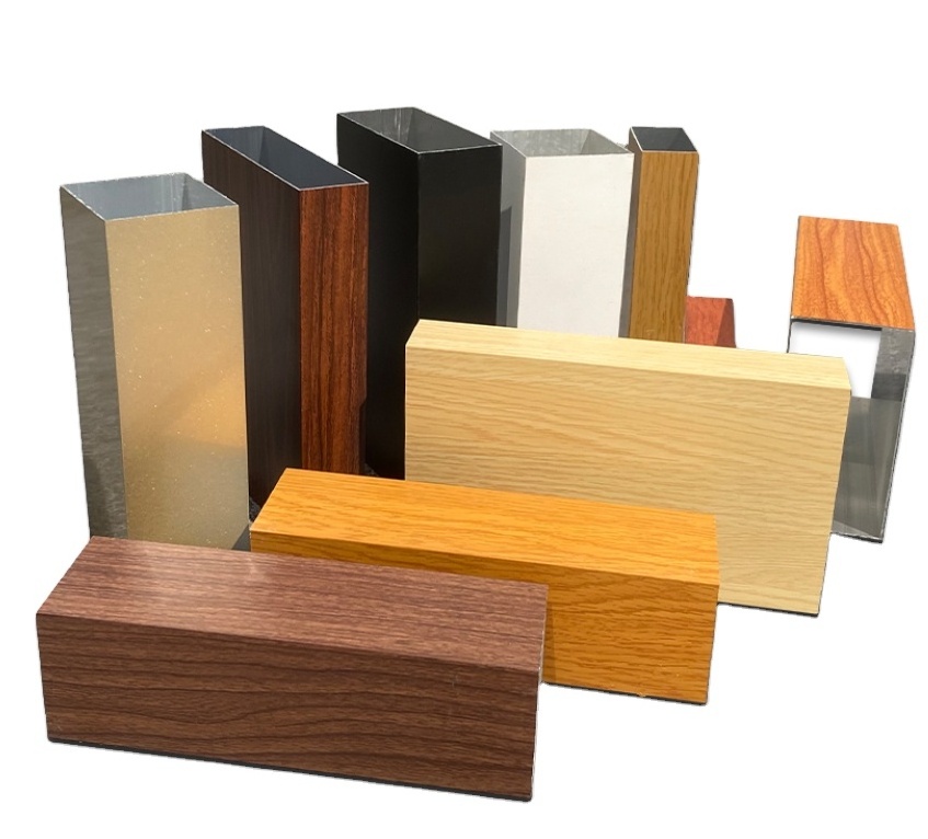 Wood grain powder coating aluminium profile accessories new design wood grain aluminium sliding window wood colour aluminium