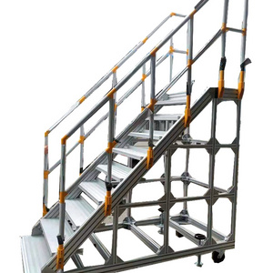 Factory aluminum singe and double side extension working high above the ground platforms ladders