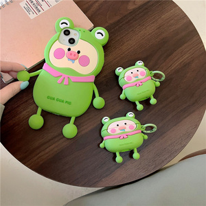 For samsung vivo iphone 11 12 13 14 15 pro max creative cartoon funny soft silicone cute frog phone case