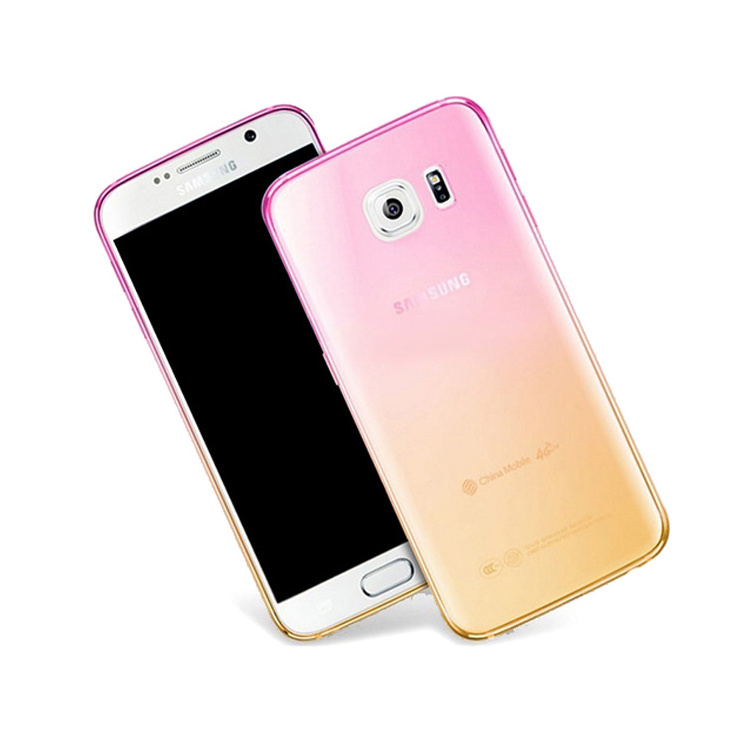 Utra thin soft TPU color changing cell phone case for Samsung Galaxy s7 edge