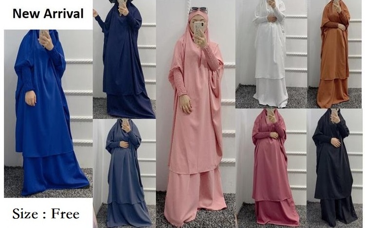 Wholesale women white burqa abaya robe Islamic Clothing women