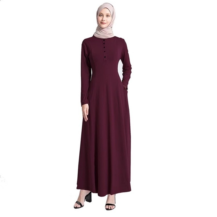 abaya robe solid color burqa Women's Muslim arab and islamic clothing women from china