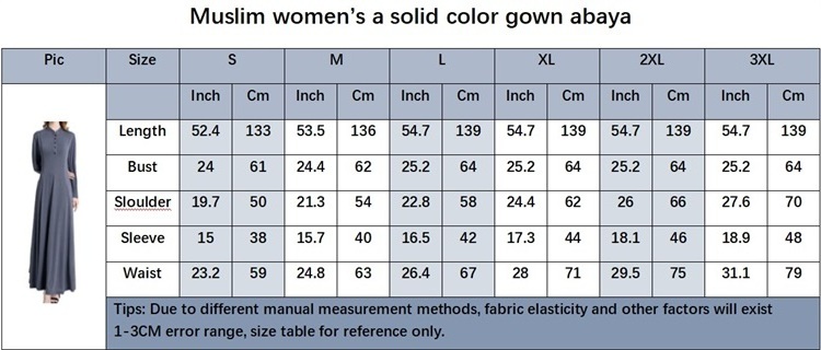 abaya robe solid color burqa Women's Muslim arab and islamic clothing women from china