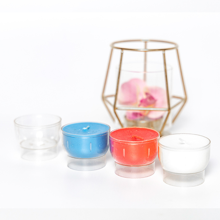 Pc tea light plastic candle container tealight cup for candles