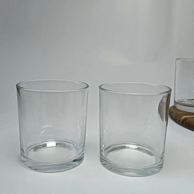 High quality wholesale large empty candle holder and clear glass candle jar with lid for candle making