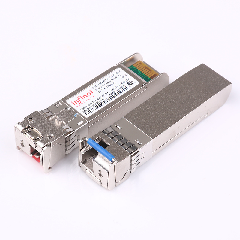 Compatible 10G BIDI SFP+ 10km 1270/1330nm Single Mode Single Fiber LC DOM Simplex Transceiver Optical Fiber Transceiver Module