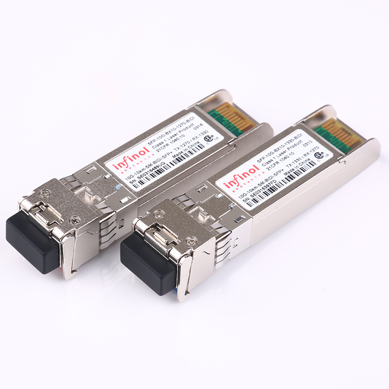 Compatible 10G BIDI SFP+ 10km 1270/1330nm Single Mode Single Fiber LC DOM Simplex Transceiver Optical Fiber Transceiver Module