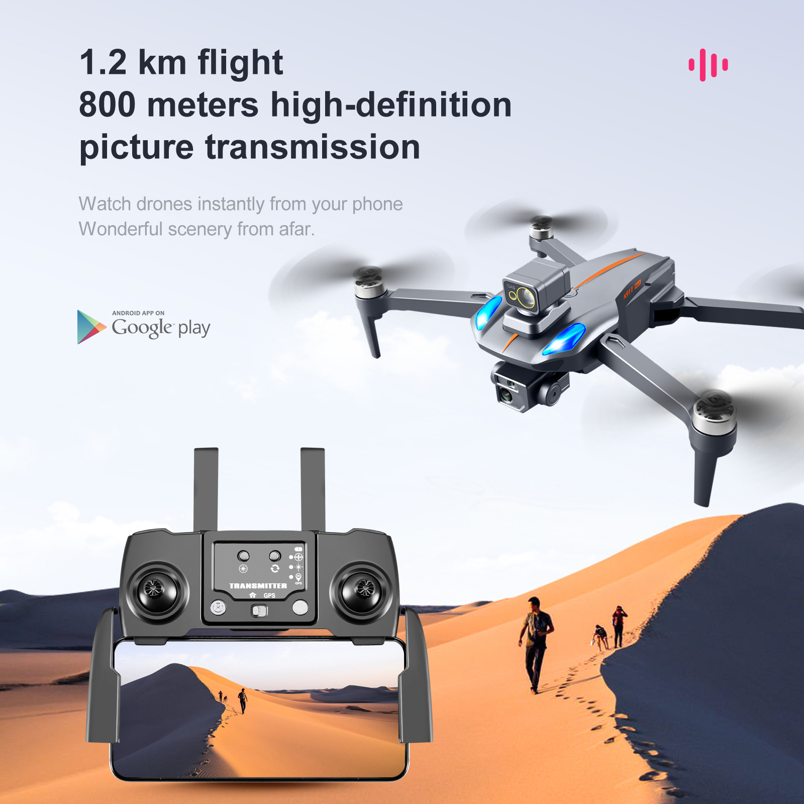 Valdus 1.2KM Range VTOL Remote Control GPS Obstacle Avoidance 8K Video Camera RC Mini FPV Drones Kit K911 MAX