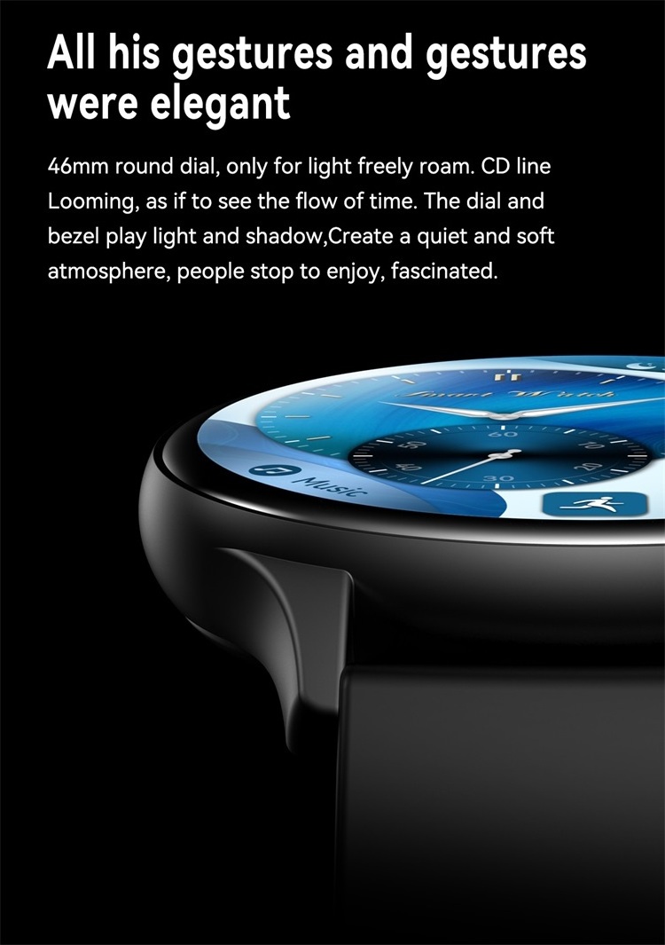 Valdus 1.43 Inch Amoled Large Screen Heart Monitorting Multiple Menu Mode IP 68 Life Waterproof NFC Access Card Smart Watch HK89