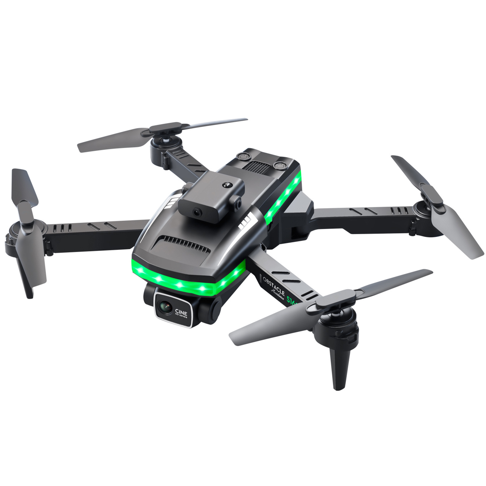 Cool Led Night Flight Drone 10 Minutes Battery Life 4K HD Dual Camera Lens Switching Broader Vision Light RC S162 Drone