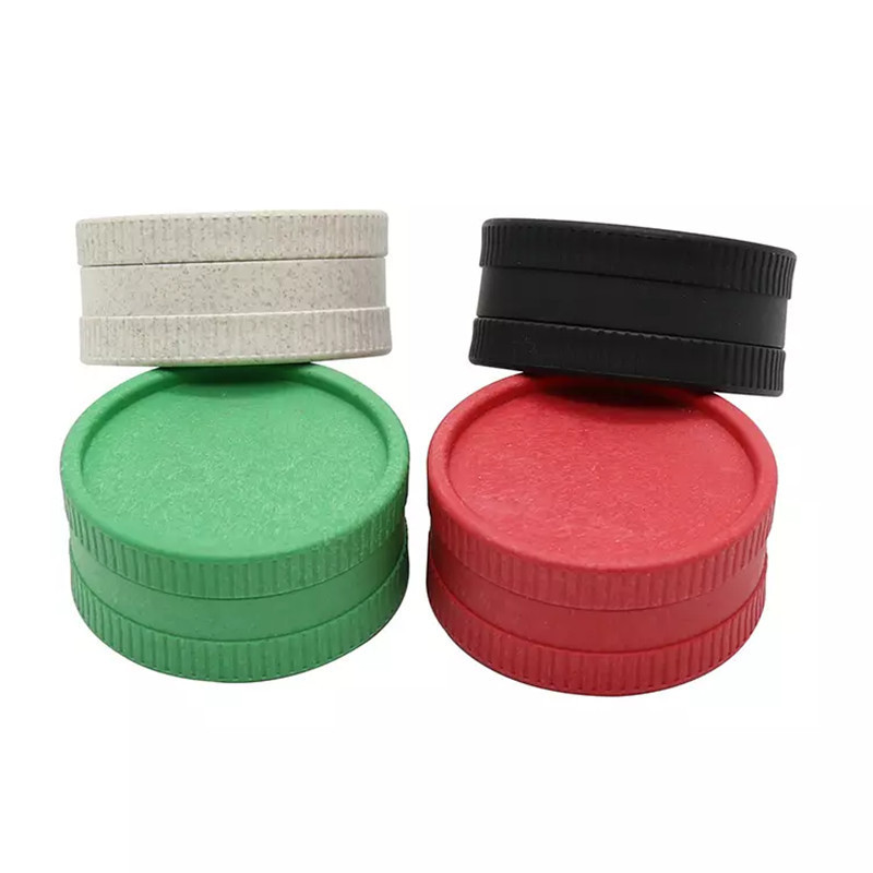 Eco-friendly biodegradable double layer tobacco grinder wholesale durable 55mm custom logo Biodegradable Tobacco Grinder