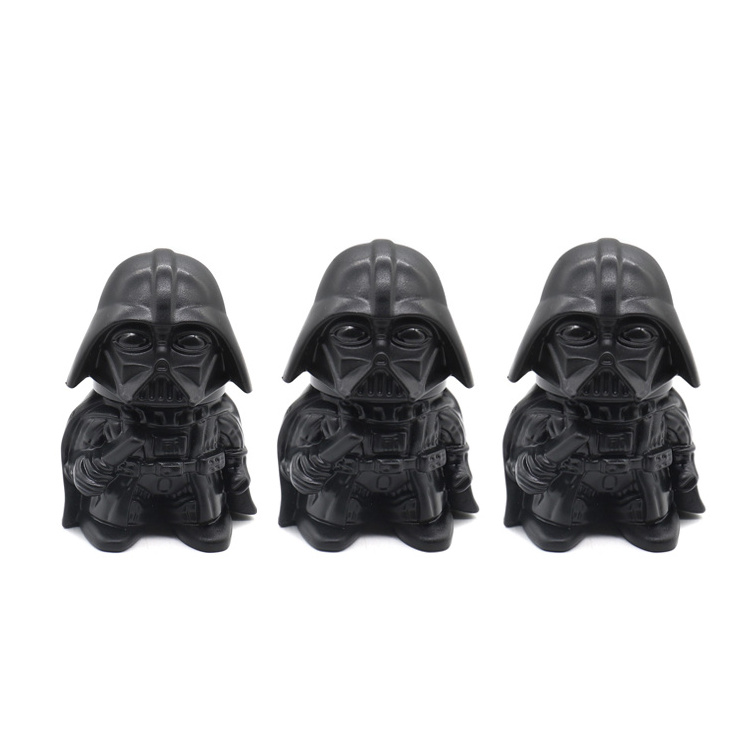 Hot Black Warrior metal Darth Vader herb grinder 3 Layer Metal Zinc Alloy Darth Vader smoking Manual Herbal Tobacco Grinder