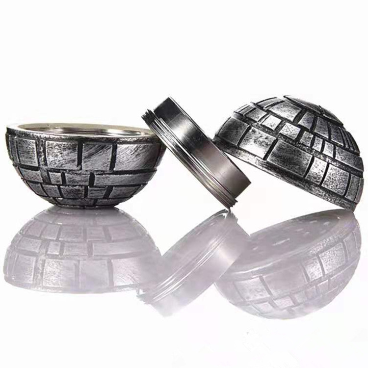 Hot sale Smoking Accessories 3Layers Zinc Alloy grinders herbal Death Metal star metal tobacco grinder