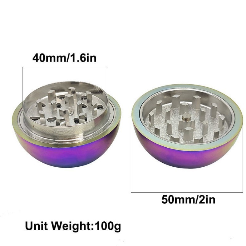 High Quality Kitchen rainbow poke ball manual 3 part herb grinder Portable Spices New Zinc Alloy Wholesale Herb grinder