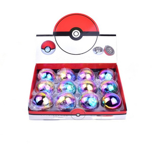 High Quality Kitchen rainbow poke ball manual 3 part herb grinder Portable Spices New Zinc Alloy Wholesale Herb grinder