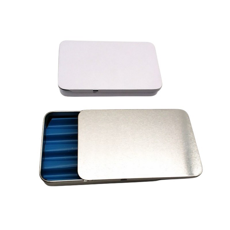 Custom pre-rolled Square Metal Package box herbal stash storage sliding Child proof sliding Tin Box Packaging Box