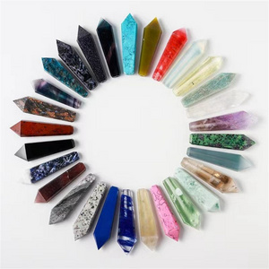 Crafts giftsmoke shop accessories home use multifunction Natural colorful stone Quartz point Healing Quartz Crystal wand