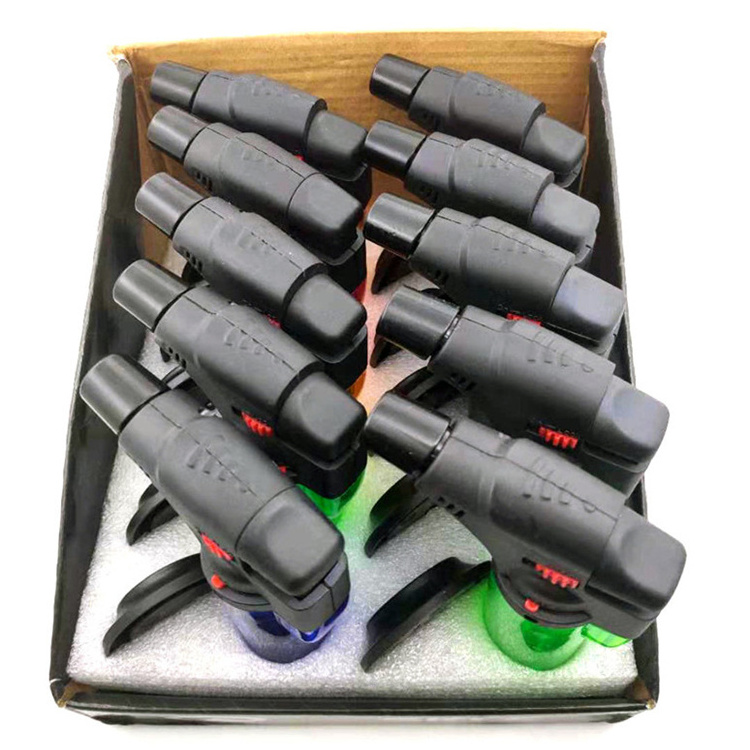 High temperature torch lighter flame Lock switch gun shaped Multiple uses jet torch lighter parts