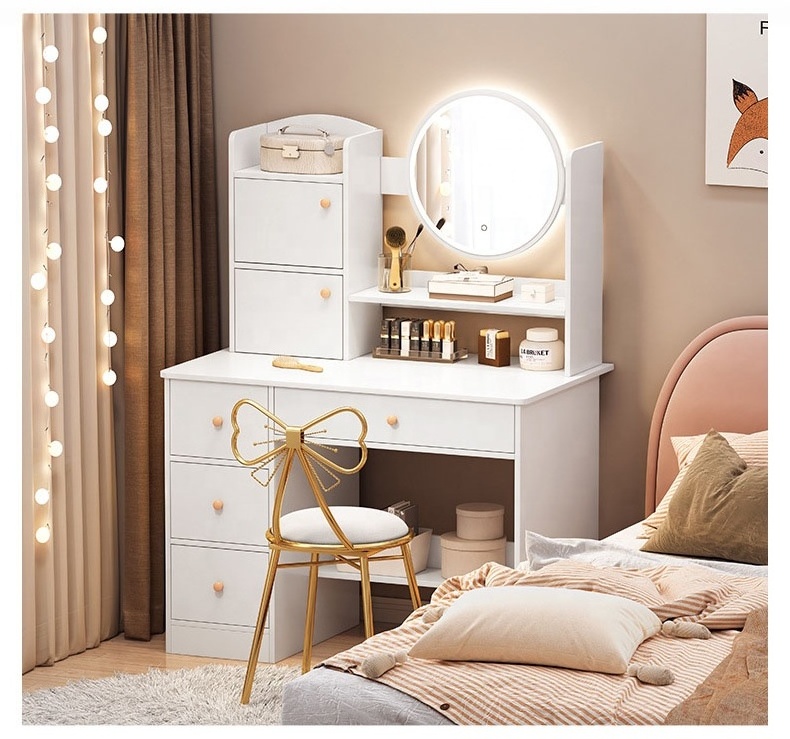 VIC Makeup table modern simple household bedroom small makeup table storage cabinet one simple dresser