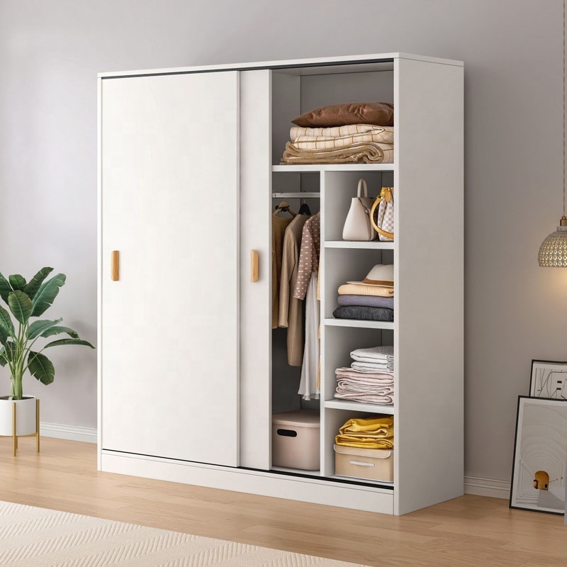 VIC Sliding door closet small household bedroom clothes storage cabinet for rent room wardrobe