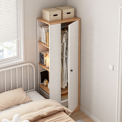 Single door wardrobe household bedroom rental room with small corner wardrobe covers an area of small simple assembly wardrobe BestSuppliers