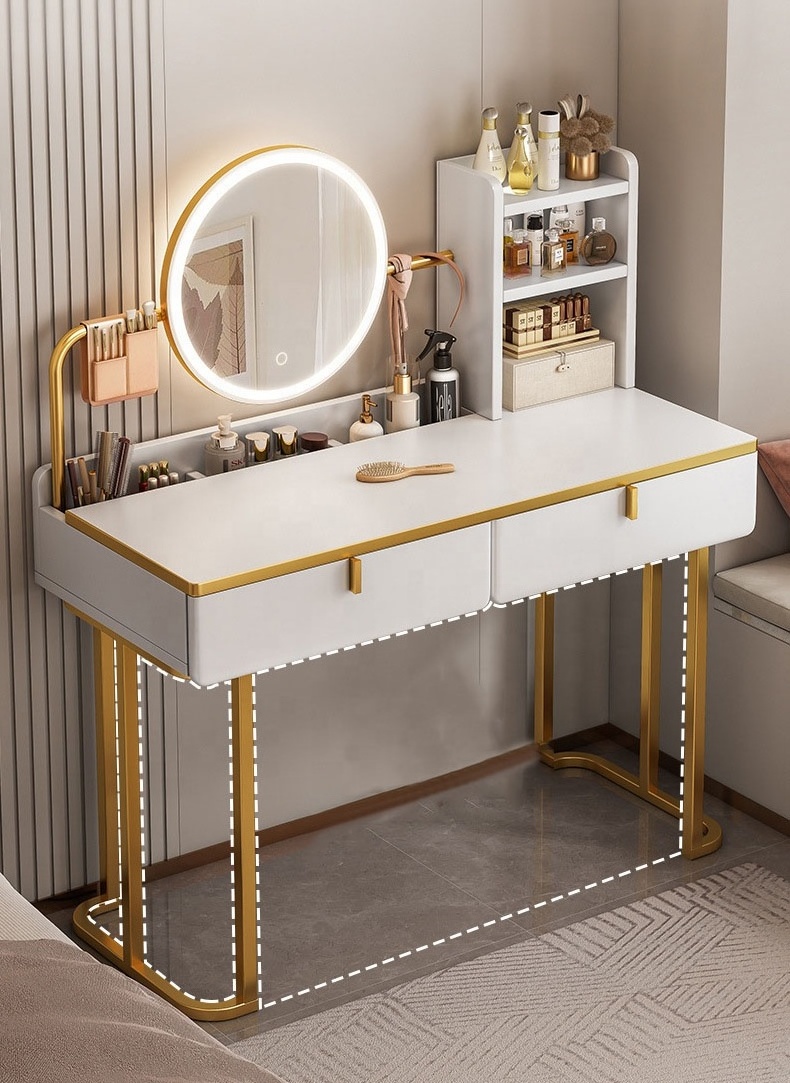 VIC Light luxury dressing table bedroom modern simple small advanced sense makeup table makeup mirror locker