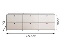 Module cabinet stainless steel bucket cupboard white TV cabinet multifunctional storage Chest