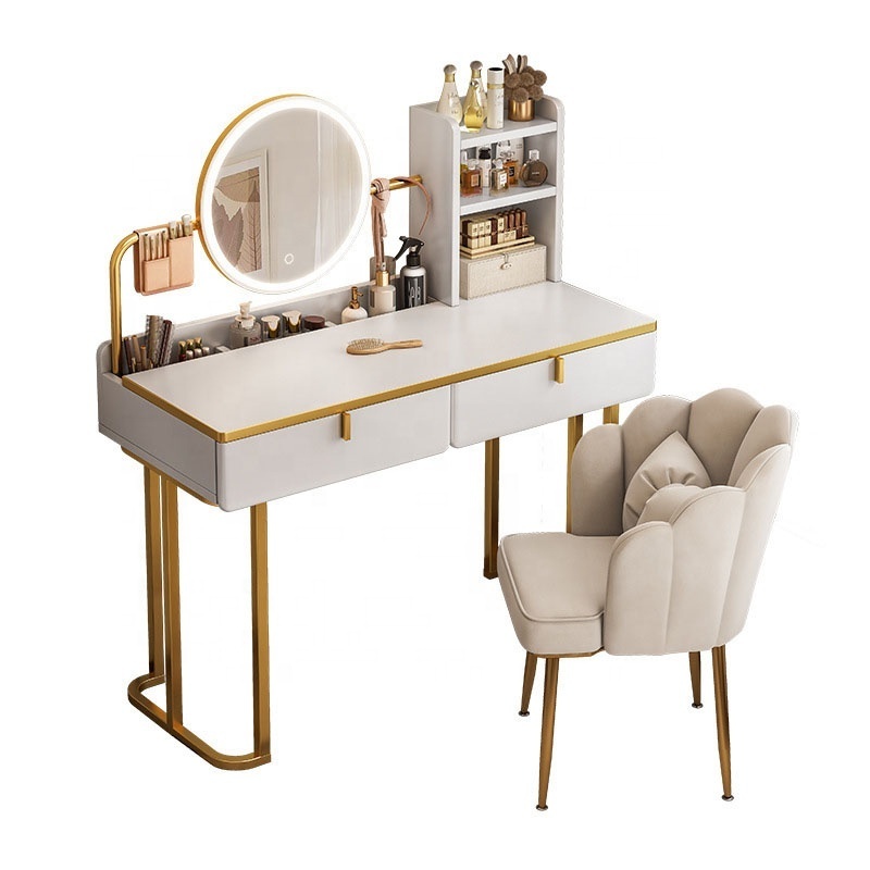 VIC Light luxury dressing table bedroom modern simple small advanced sense makeup table makeup mirror locker