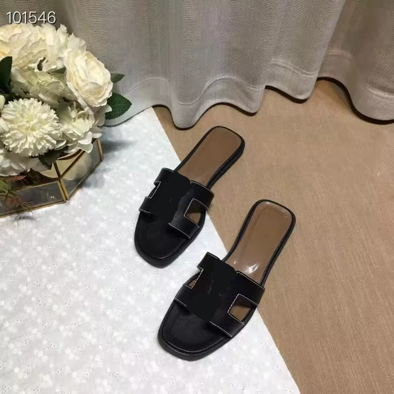 Branded Designer Women H Slippers Brand Flipflops Fashion Outdoor Ladies Slippers Flat Women Sandals