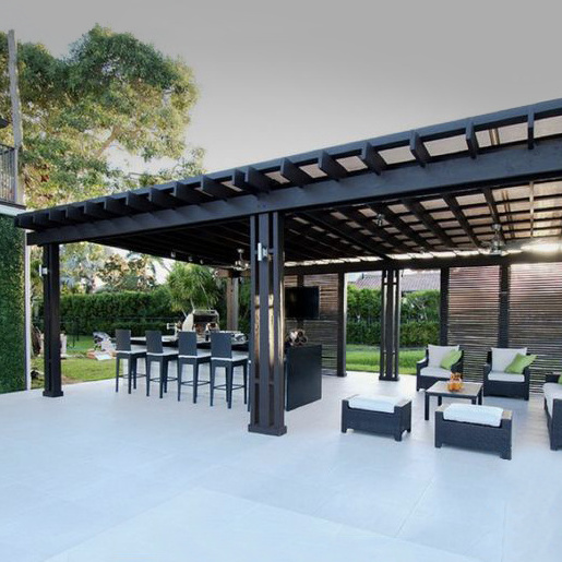 Newest Metal Electric Waterproof Aluminum Pergola Pavilion Aluminium Pergola For Garden Pergolas And Gazebos