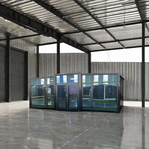 Luxury Portable Prefabricated Container House with Big Glass Wall Extendable and Folding Expandable Room for China