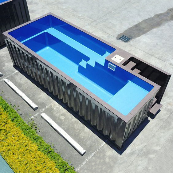 Convenient Prefab Container House 40 Container Swimming Pool Portable and Easy-to-Assemble Pool