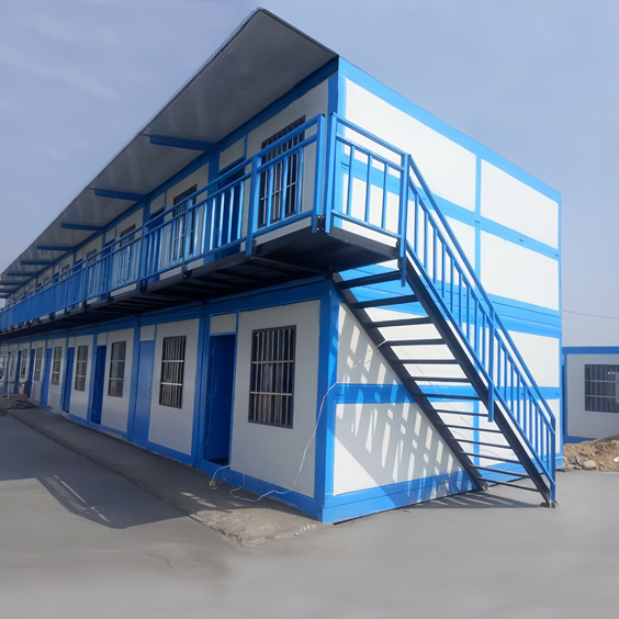 Price Cheap Amenities Building temporary residence Foldable Store Prefabricated Duplex Container House With Balcony