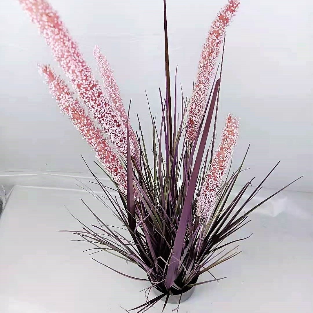 large tall dried artificial potted plant artificial pampas onion grass bonsai for decoration pvc artificial reed grass