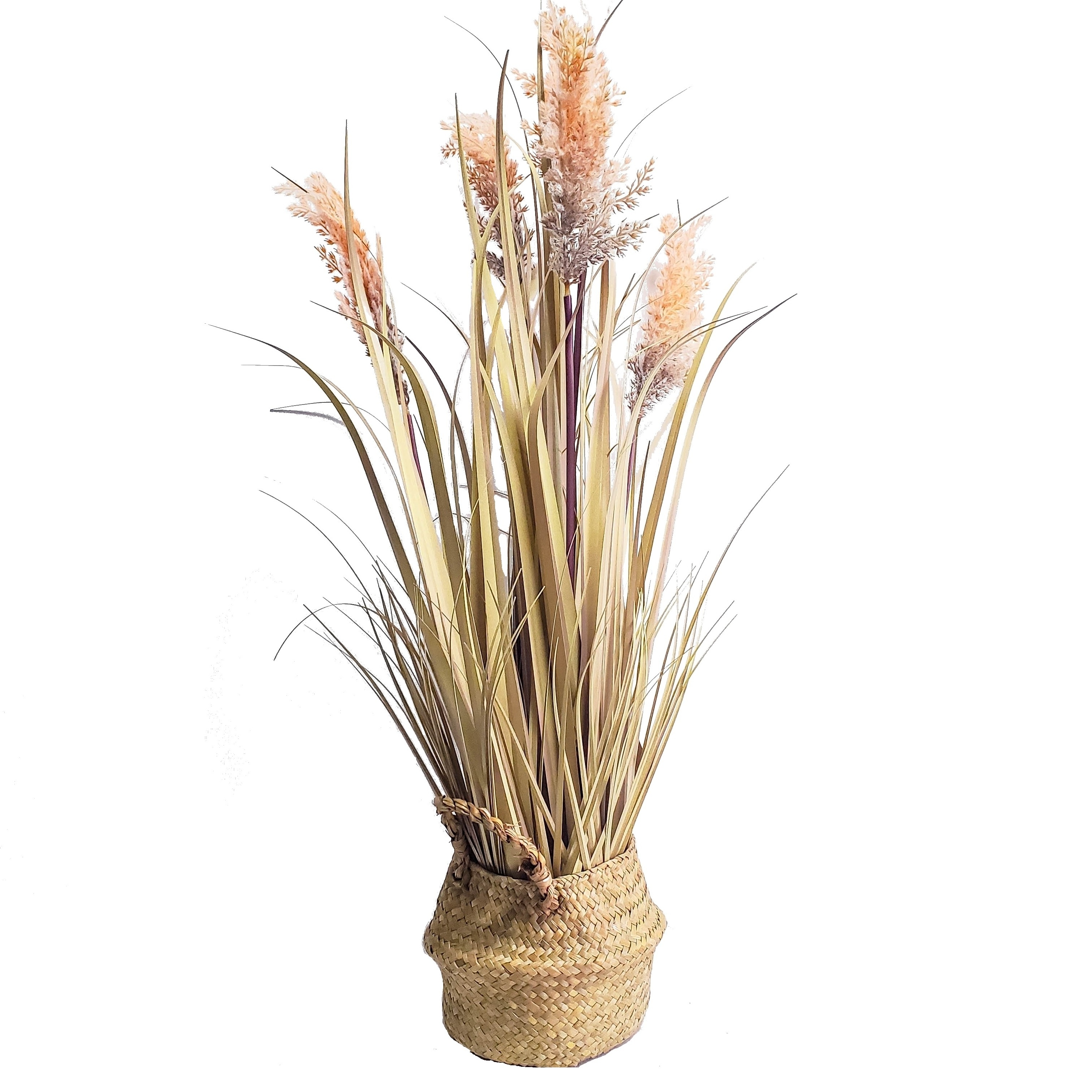 Artificial Light Pink Wheat Flowers Plants Plastic Wheat Grass Faux Dried Immortal Rice Greenery Shrubs for Home Decor