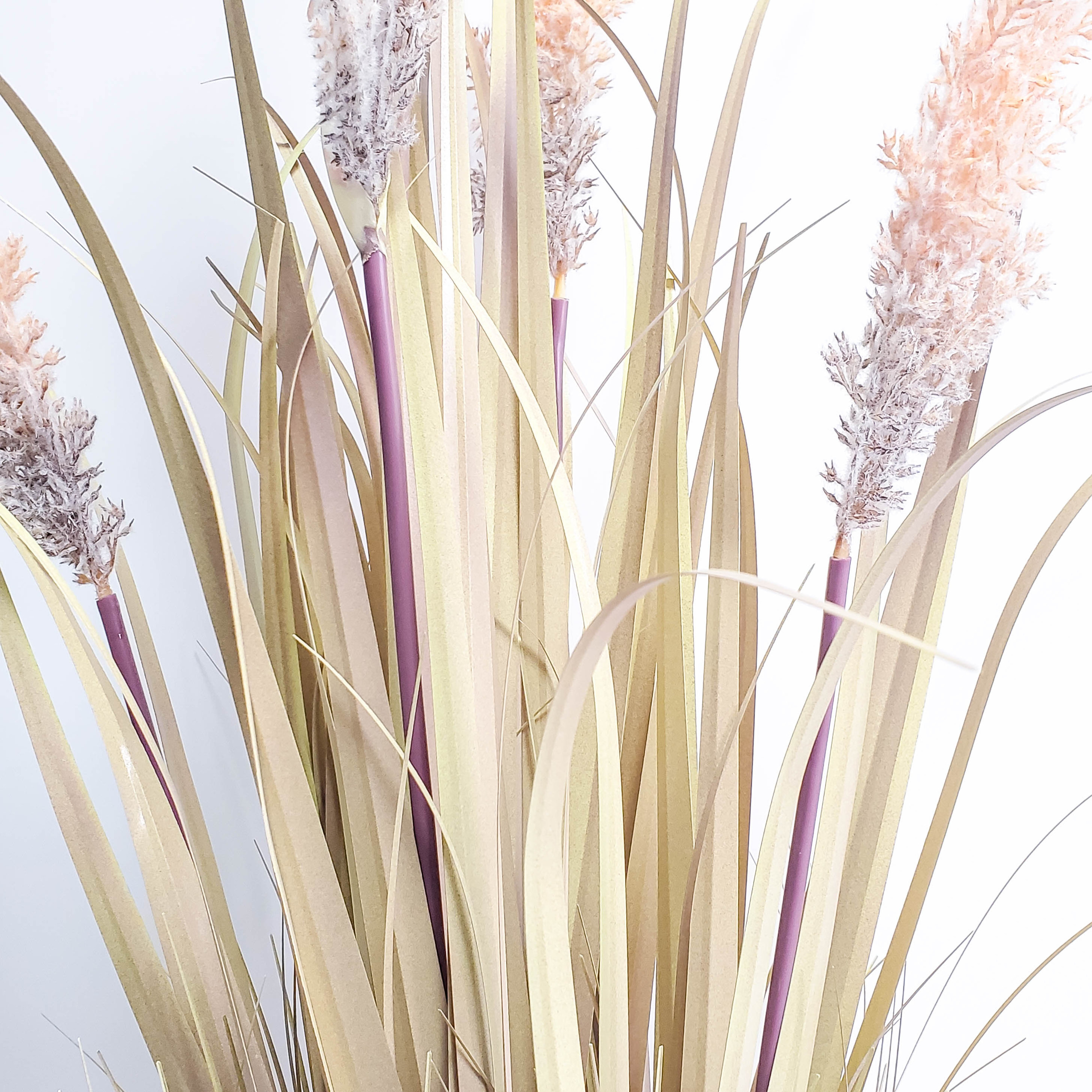 Artificial Light Pink Wheat Flowers Plants Plastic Wheat Grass Faux Dried Immortal Rice Greenery Shrubs for Home Decor