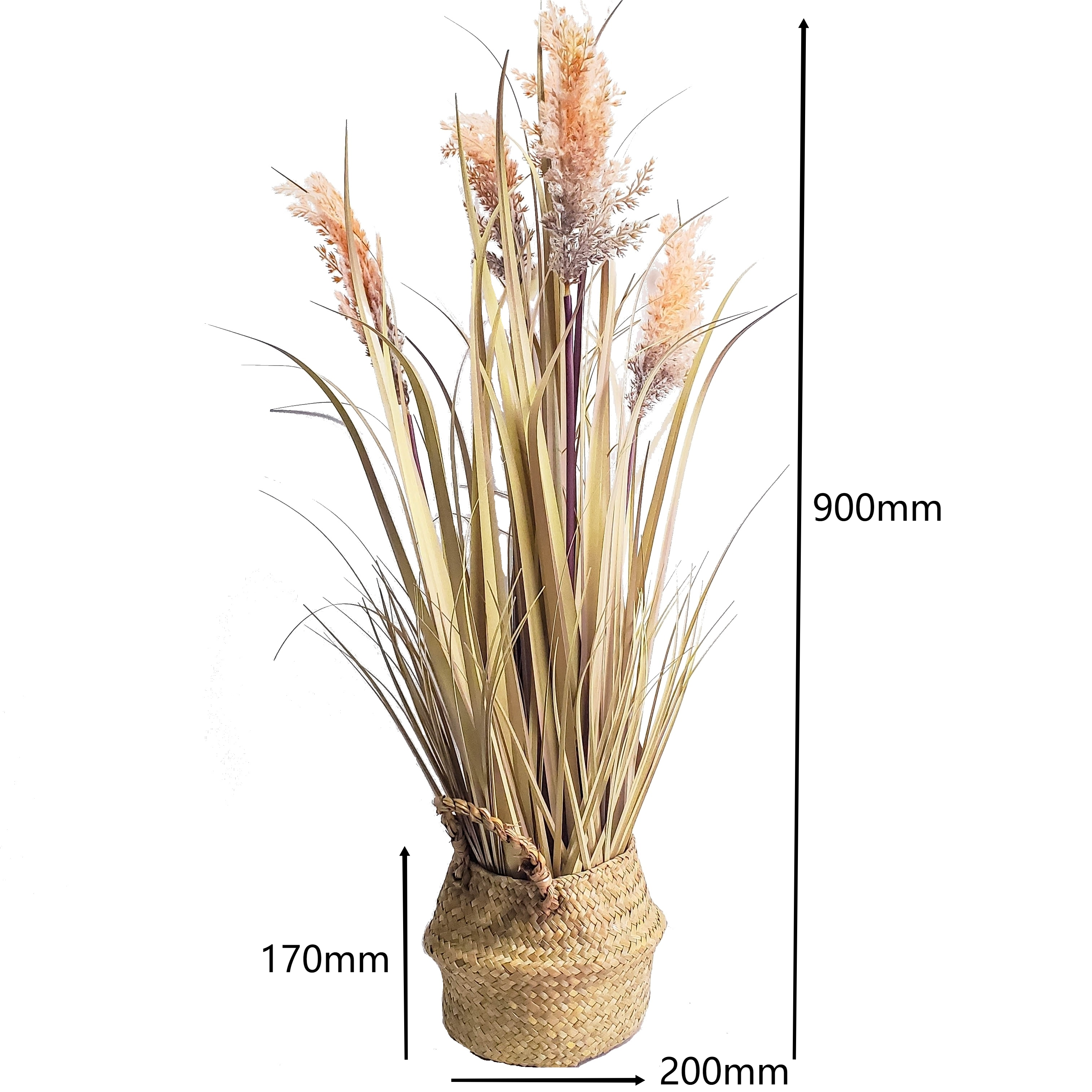 Artificial Light Pink Wheat Flowers Plants Plastic Wheat Grass Faux Dried Immortal Rice Greenery Shrubs for Home Decor