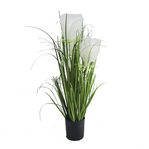 Hot Sale Home Decoration Potted Artificial Reed Grass Flower Faux Pampas Grass Artificial Plants