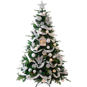 7ft Christmas Tree with Accessories and Lights Remote and Timer Champagne Christmas Decorations 7 Feet Full Tree Ornament