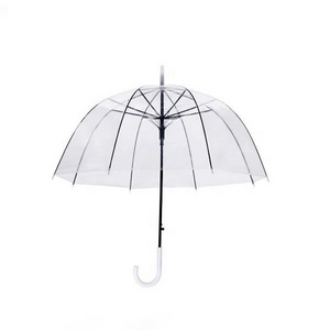 23 Inch Windproof Wedding Women Plastic Clear Auto Transparent Bubble Dome Shape Straight Umbrella Rain