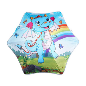 Round Corner Cartoon Children's Sunny And Rain Umbrella Safety Long Handle Children's Umbrella