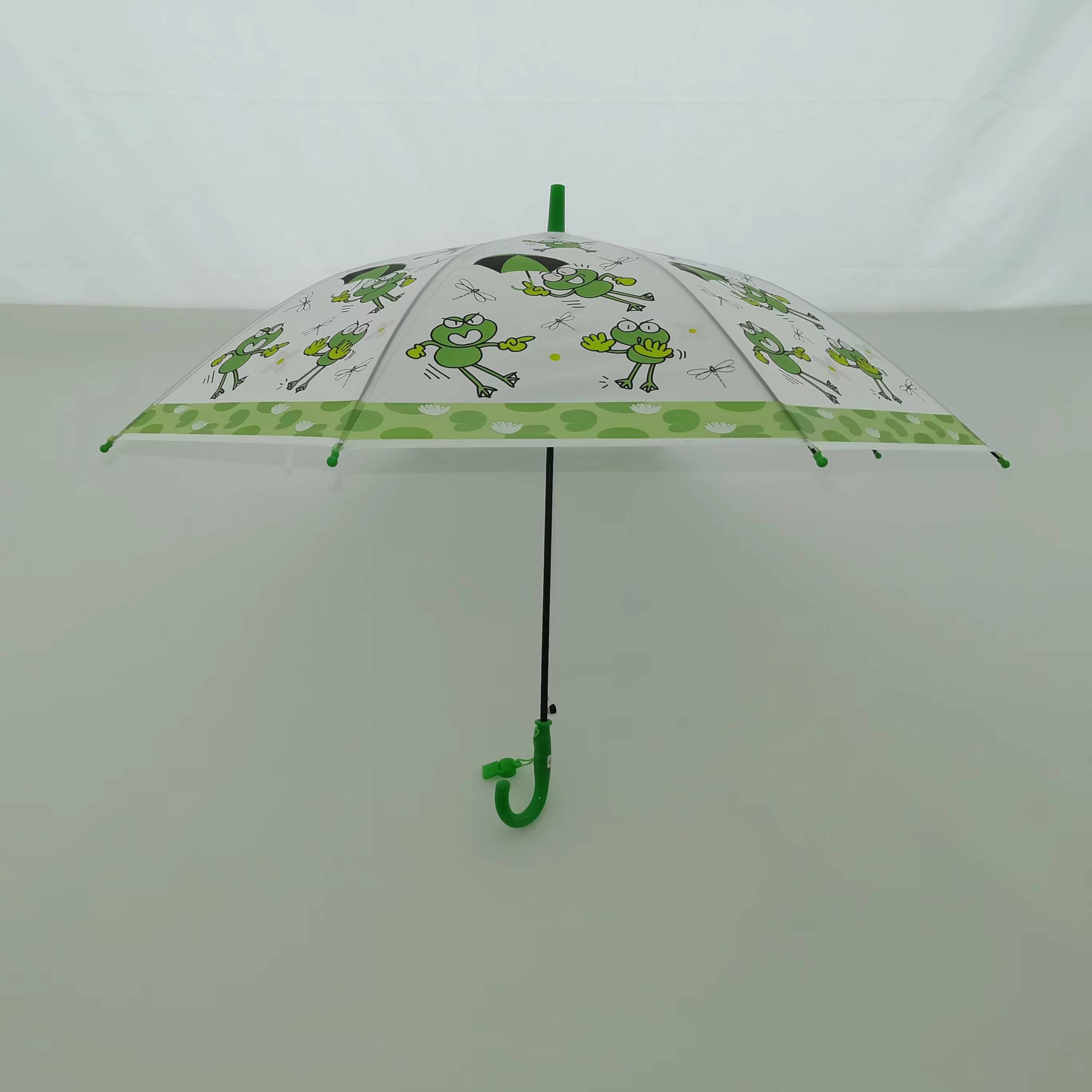 Hot Semi-automatic Student Kids Cartoon Umbrellas Rain EVA Umbrella For Children's Gift Windproof Umbrellas