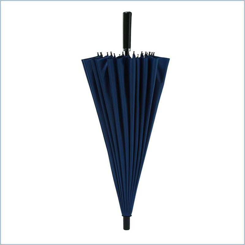 Waterproof Strong Windproof 24k Custom Logo Extra Large Oversize Straight Umbrella With Leather Handle